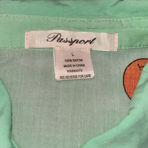 🙂colorful smiley button down crop top🙂 - Picture 3 of 4